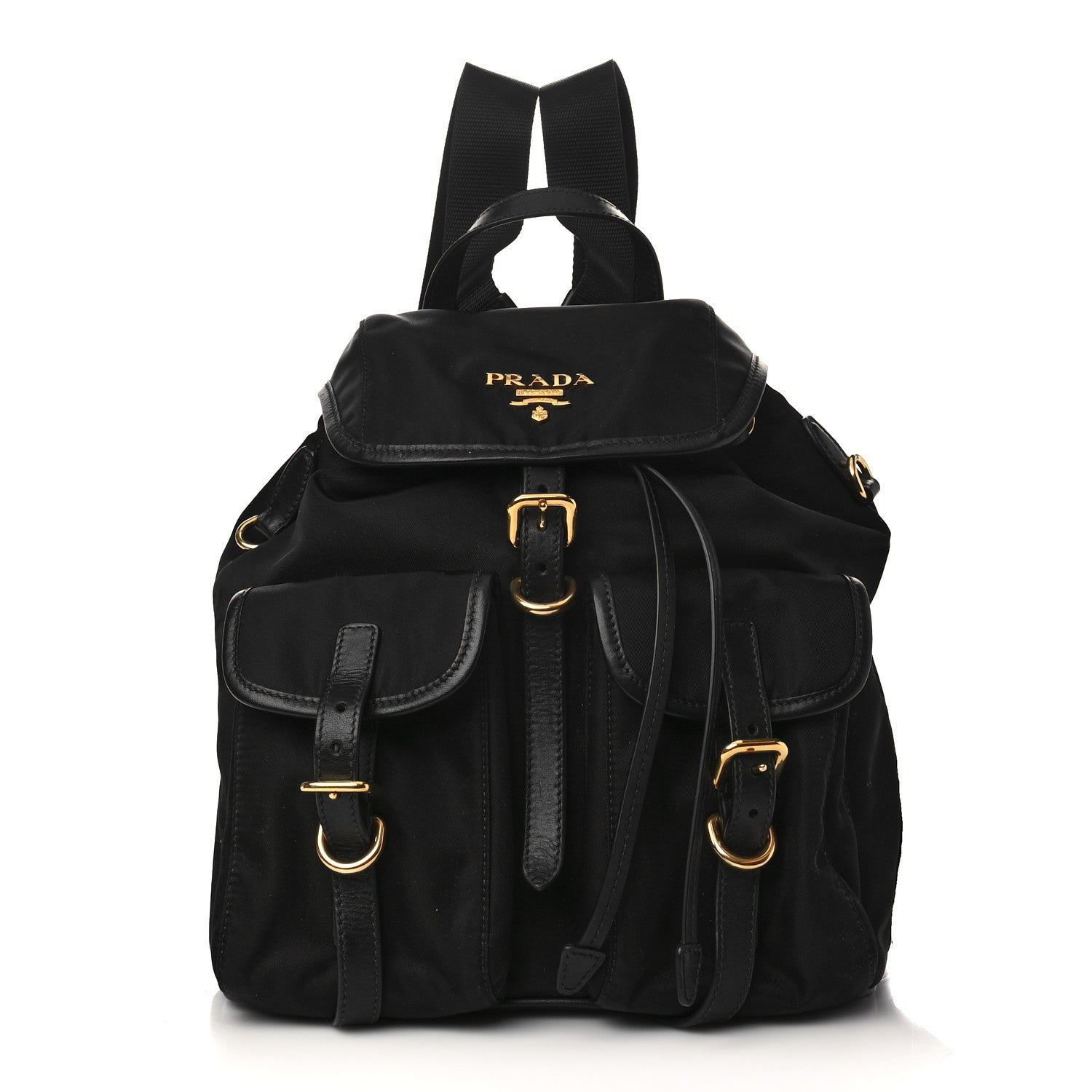 Prada Tessuto Nylon Vitello Backpack Black 1 of 9