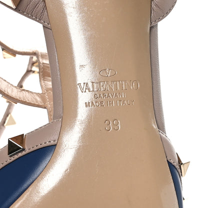 Valentino Garavani Calfskin Nappa Rockstud Ankle Strap 65mm Pumps 39 Indaco Poudre 8 of 11