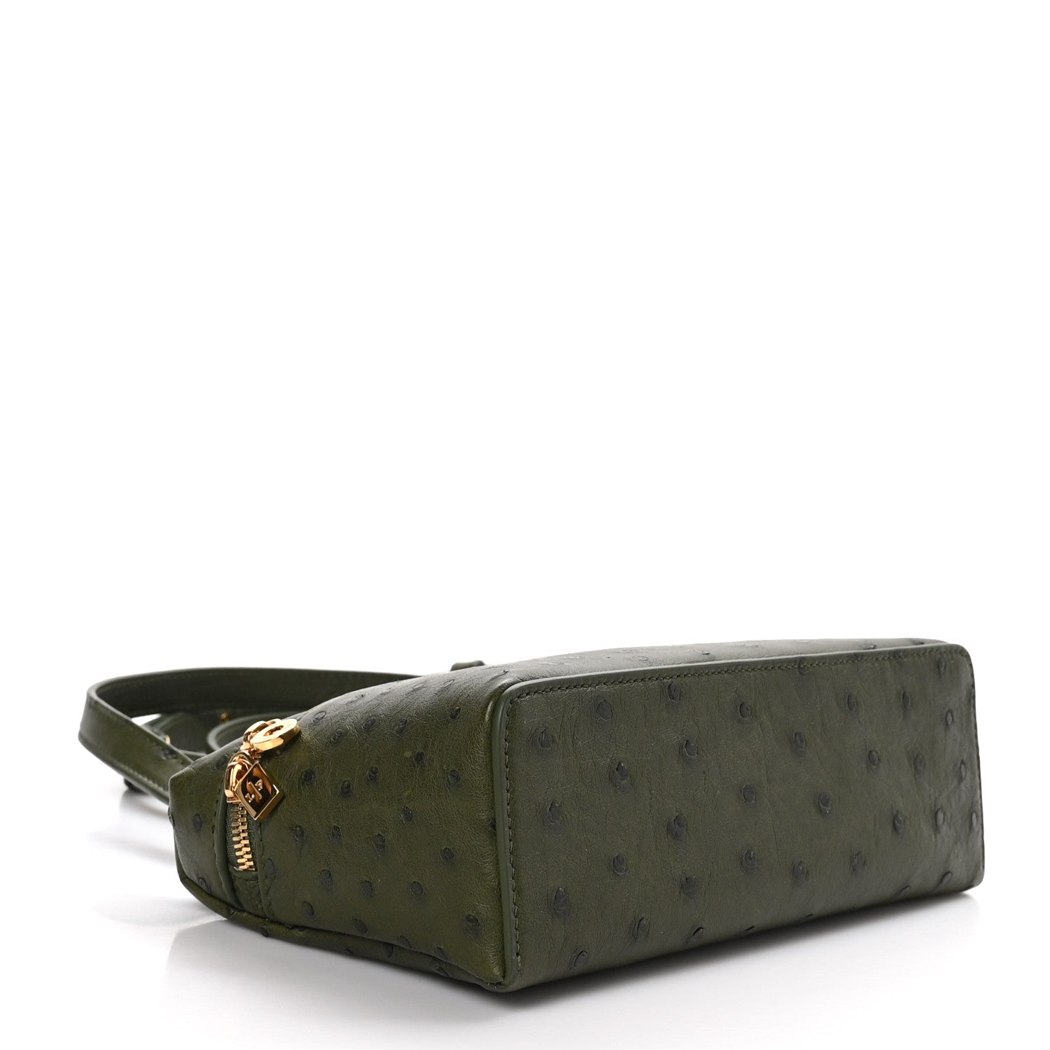Loro Piana Ostrich L19 Extra Pocket Pouch Dark Lichen Green 4 of 8