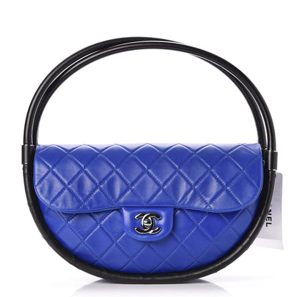Chanel Quilted Lambskin Small Hula Hoop Flap Dark Blue 1 of 8