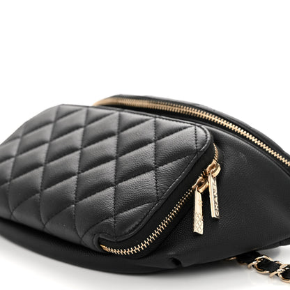 Chanel Caviar Quilted Business Affinity Waist Belt Bag Black 10 of 11
