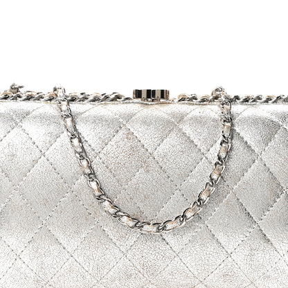 Chanel Metallic Lambskin Small Chain Around Clutch Silver 8 of 10