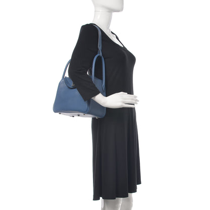 Hermes Taurillon Clemence Lindy 26 Bleu Agate 2 of 13