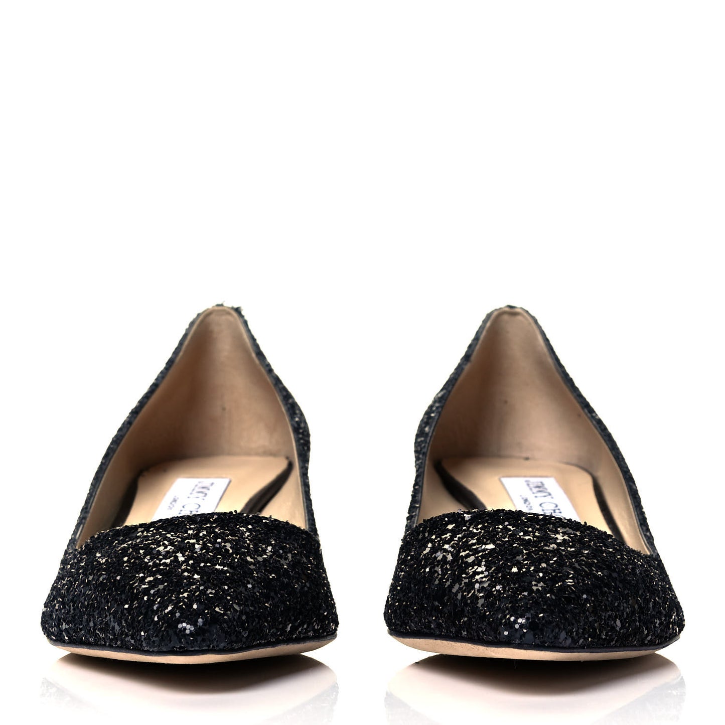 Coarse Glitter Pointy Toe Romy 40 Pumps 37 Black