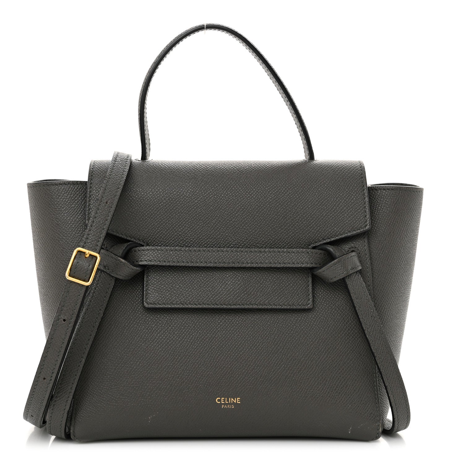 Celine Grained Calfskin Nano Belt Bag Grey 1 of 14