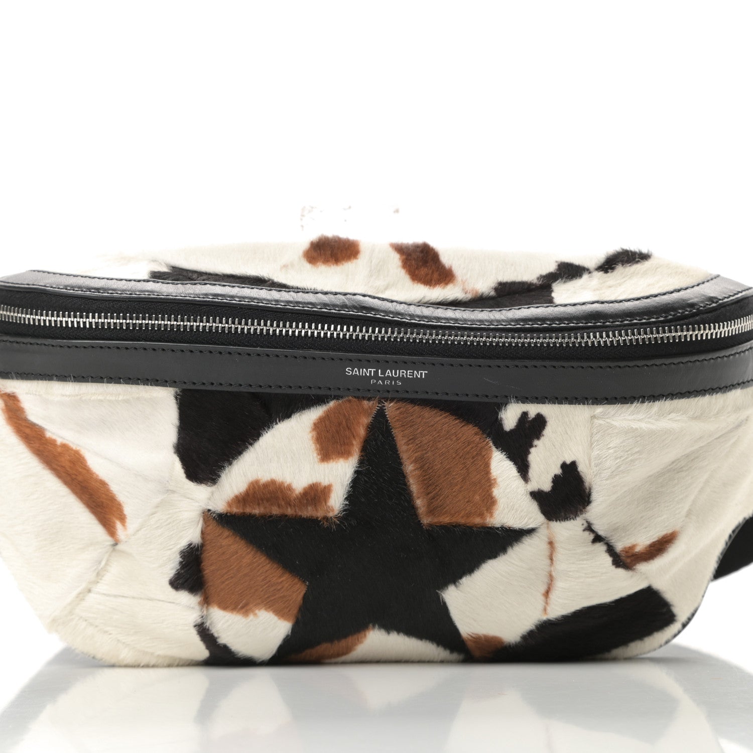 Saint Laurent Calfskin Calf Hair Pony Belt Bag Multicolor 8 of 12