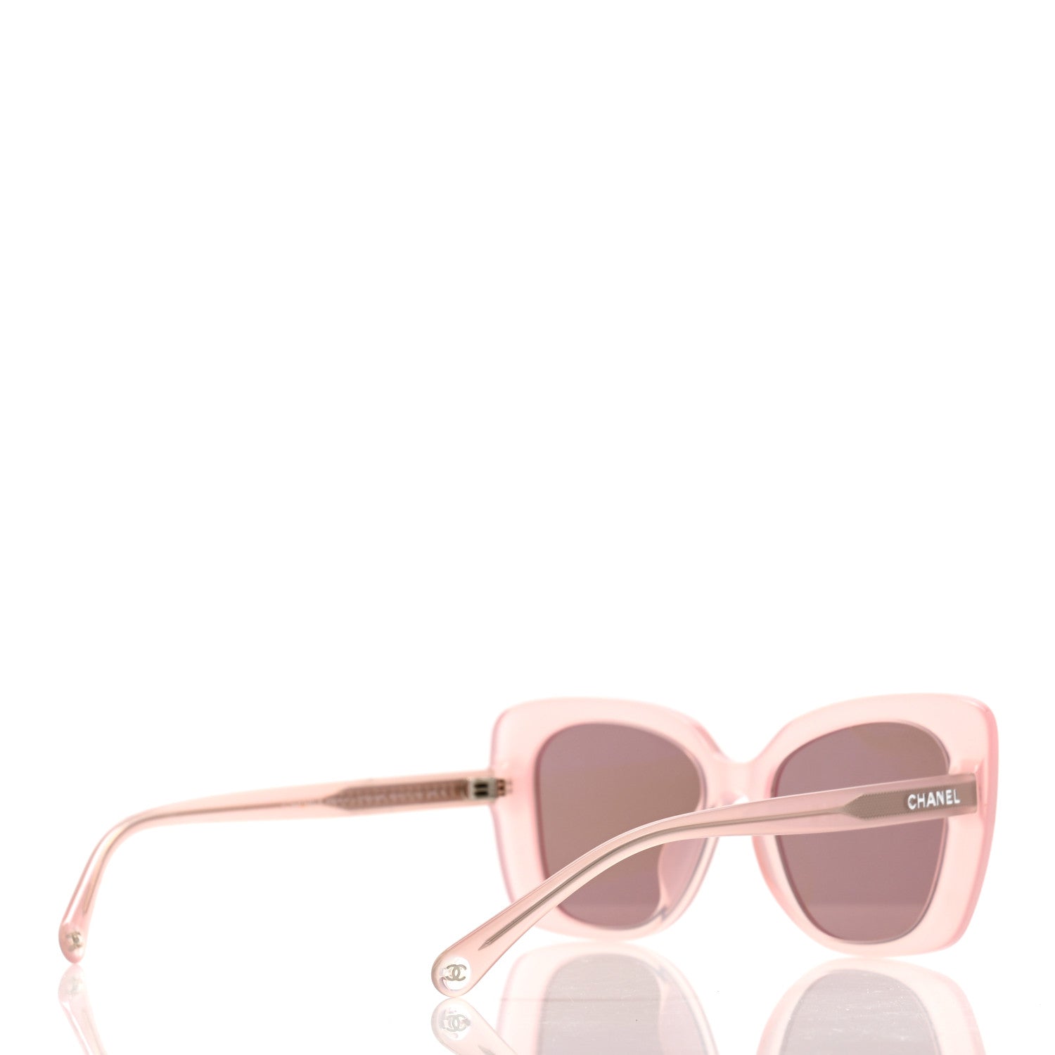 Chanel Acetate Rectangle Sunglasses 5504-A Light Pink 4 of 8