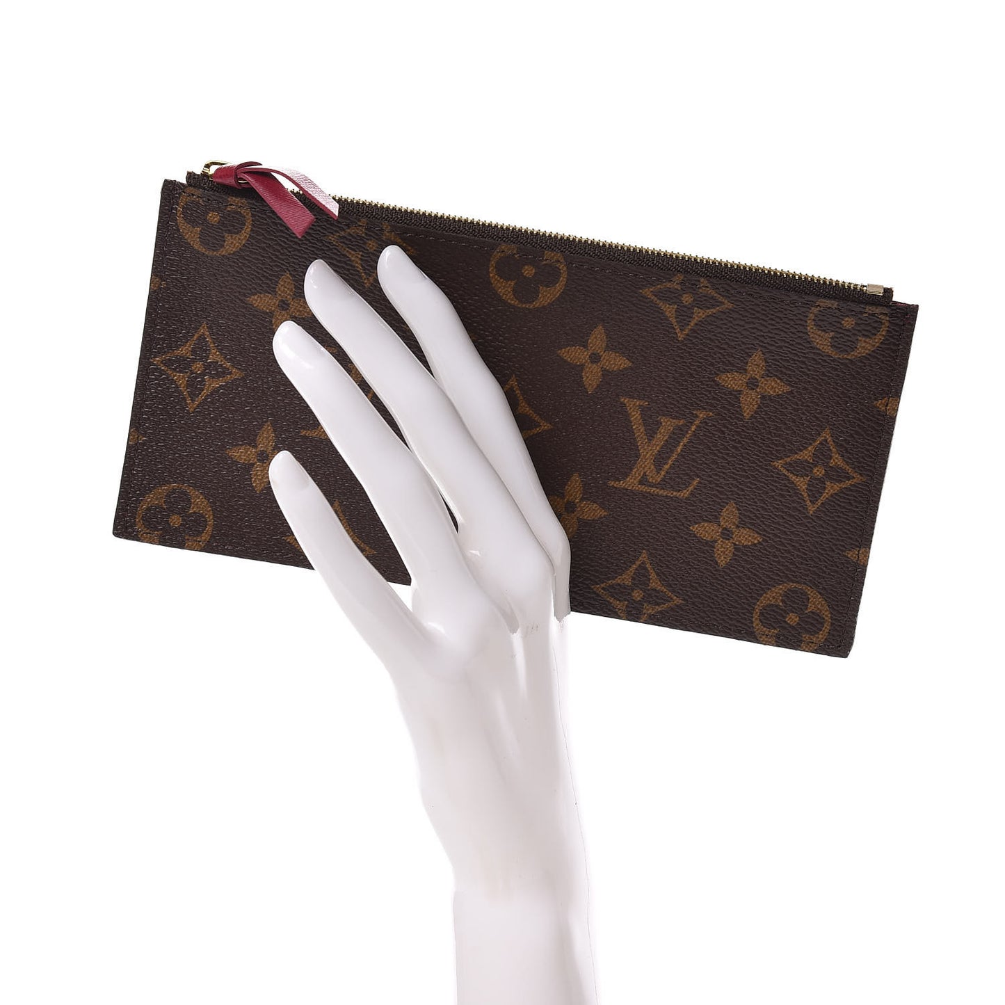 Monogram Felicie Chain Wallet Zippered Insert Fuchsia