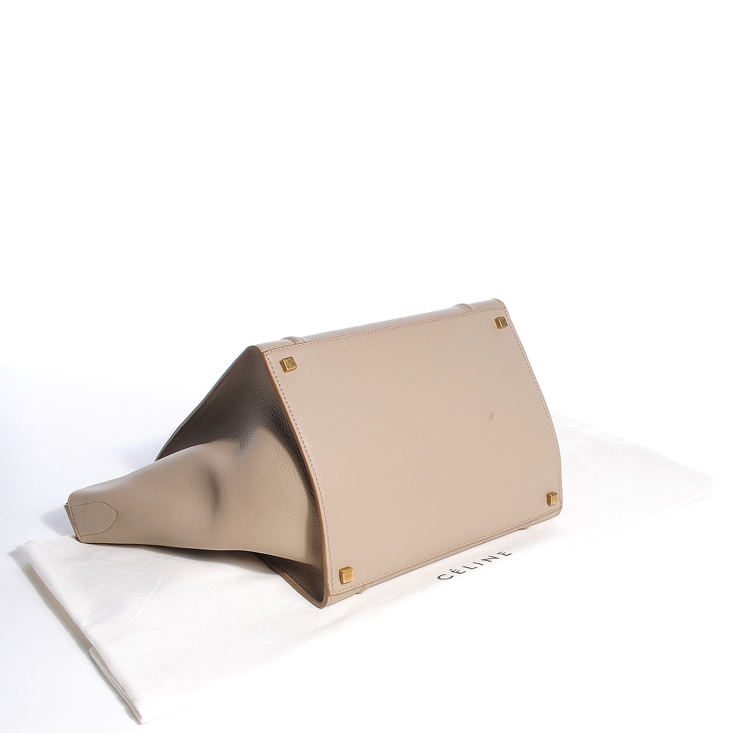 Celine Supple Calfskin Medium Phantom Luggage Beige 4 of 8