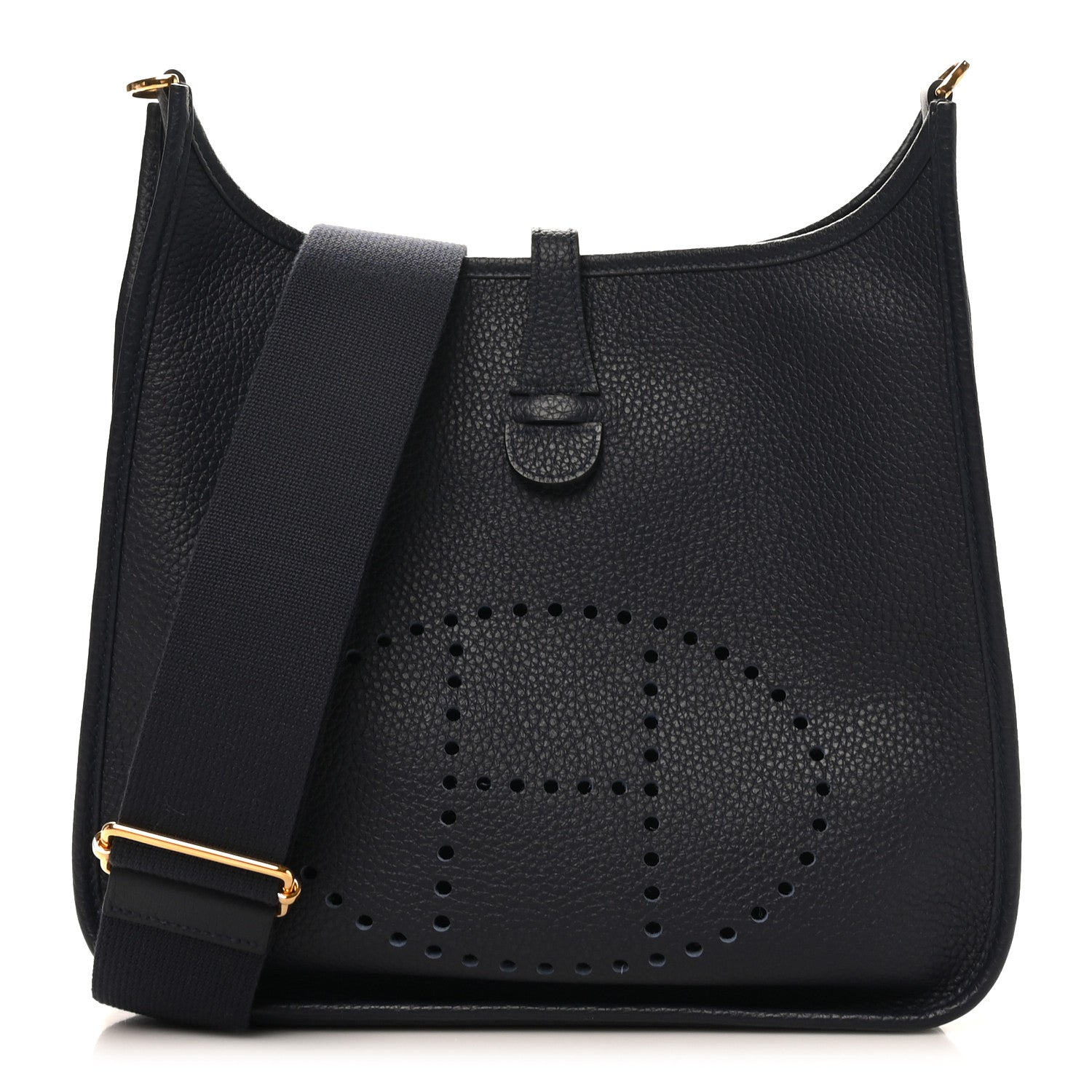 Hermes Taurillon Clemence EVELYNE III PM Bleu Nuit 1 of 10