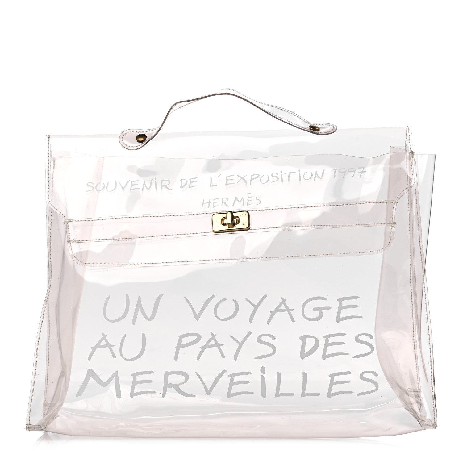 Hermes Vinyl Souvenir De L'Exposition Kelly Transparent 1 of 12