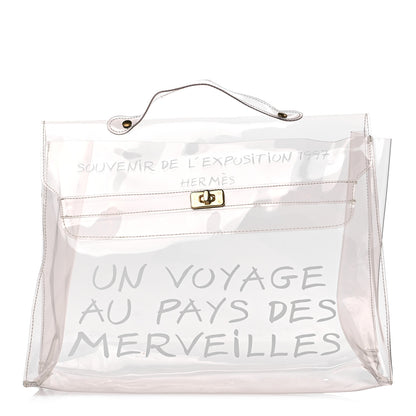Hermes Vinyl Souvenir De L'Exposition Kelly Transparent 1 of 12