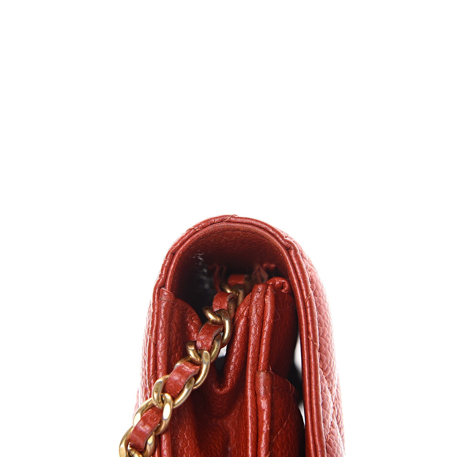 Chanel Caviar Quilted Wallet on Chain WOC Red 14 of 17