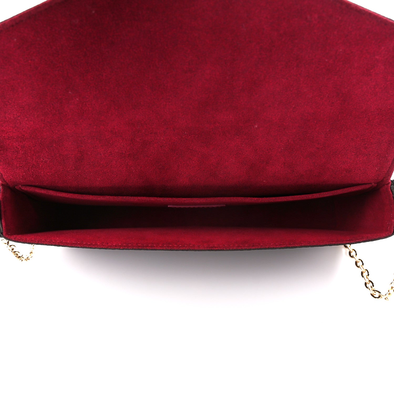 Louis Vuitton Monogram Pochette Felicie Chain Wallet Fuchsia 6 of 14