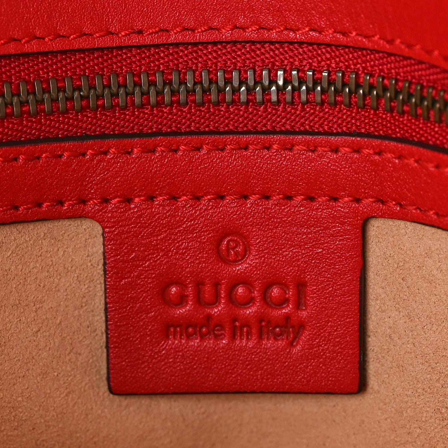 Gucci Calfskin Matelasse Small GG Marmont Shoulder Bag Hibiscus Red 6 of 10