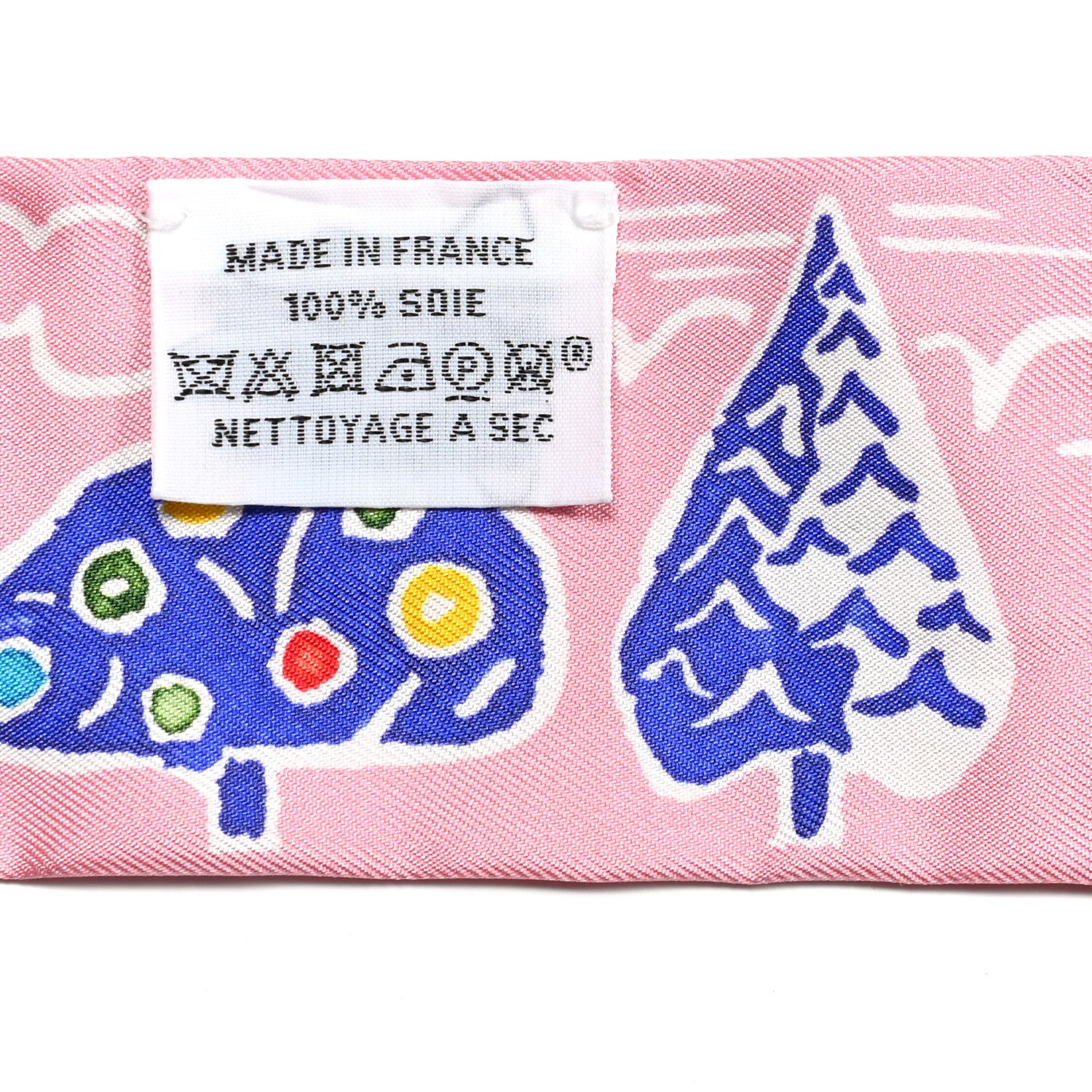 Hermes Silk Isola Di Primavera Twilly Rose Bleu Multicolor 4 of 4