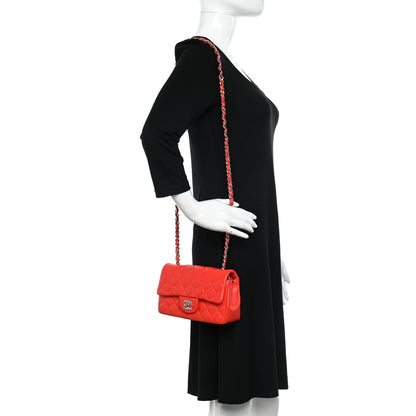 Chanel Lambskin Quilted Mini Rectangular Flap Red 2 of 12
