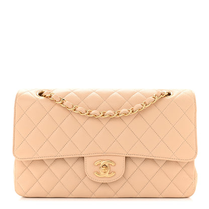 Chanel Caviar Quilted Medium Double Flap Beige 1 of 9