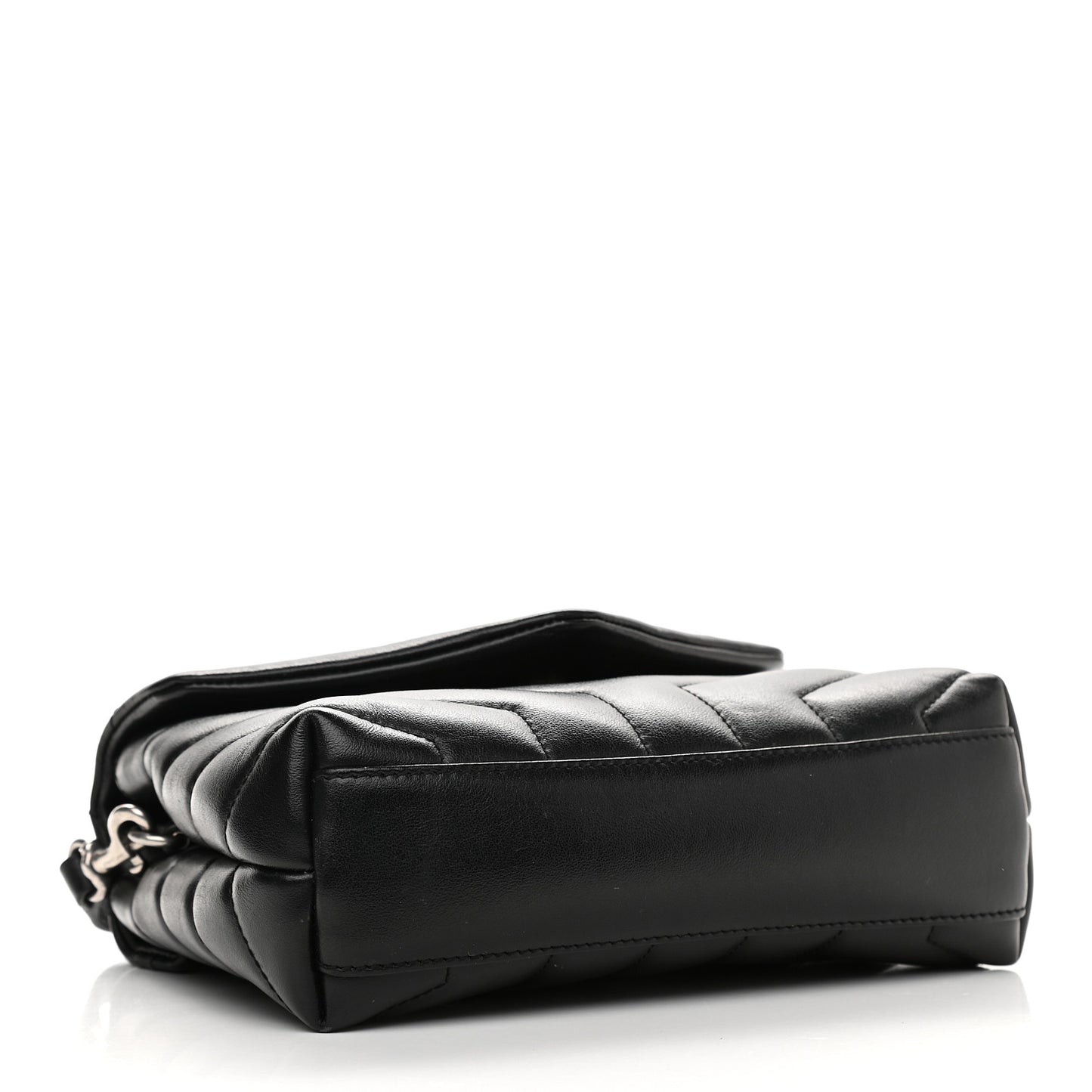 Calfskin Y Quilted Monogram Toy Loulou Crossbody Bag Black