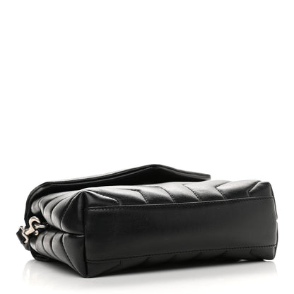 Saint Laurent Calfskin Y Quilted Monogram Toy Loulou Crossbody Bag Black 4 of 11