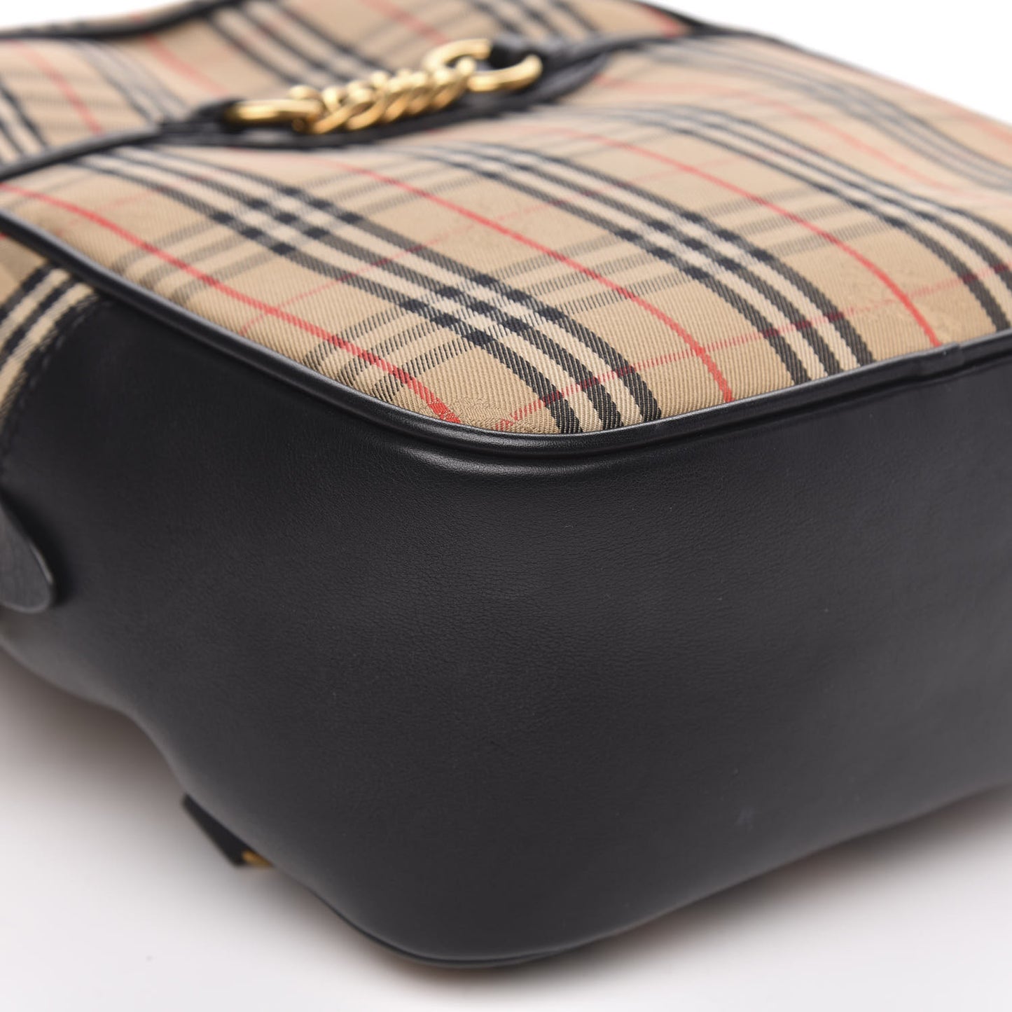 Smooth Calfskin 1983 Knight Check Link Backpack Black