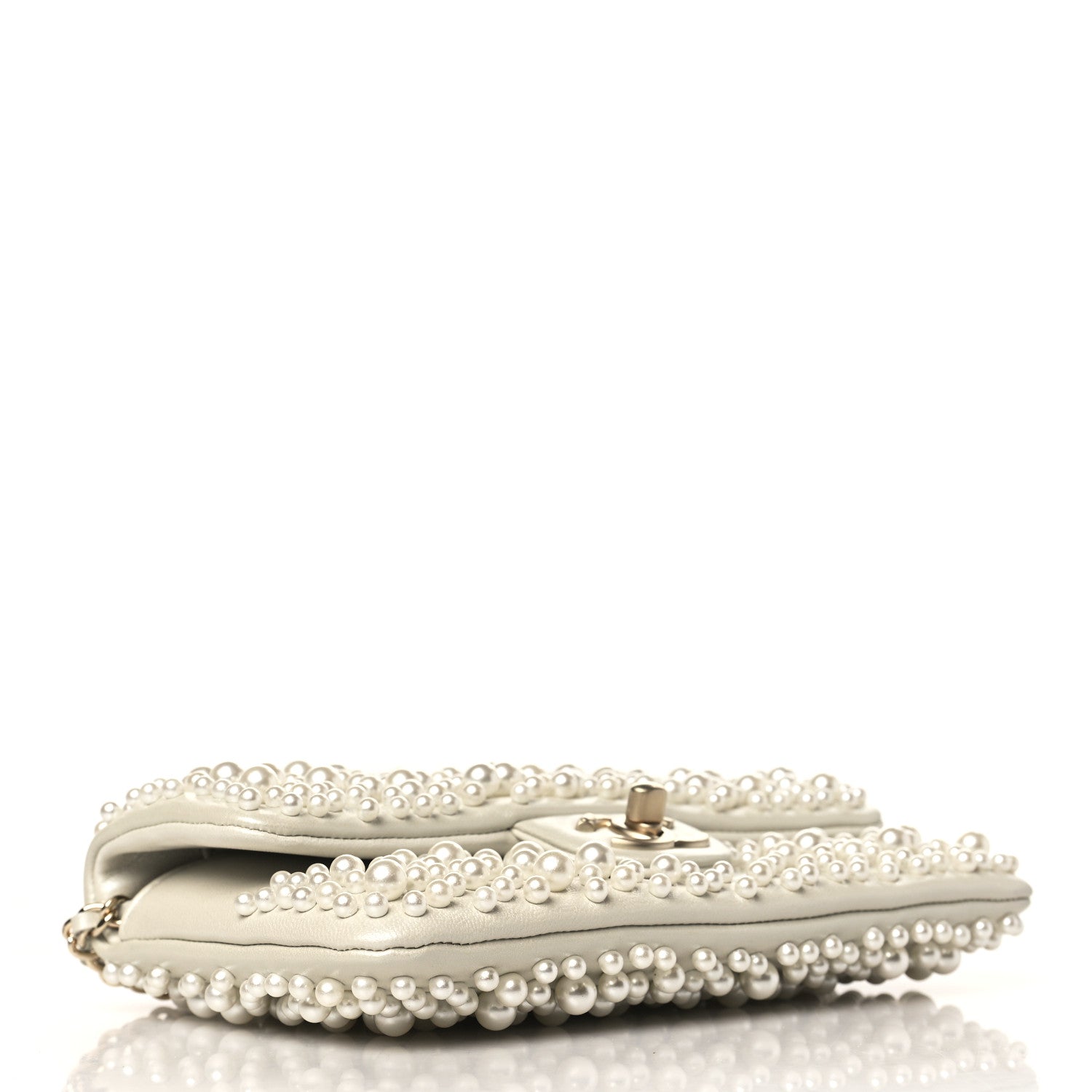 Chanel Lambskin Pearls Flap White 4 of 9