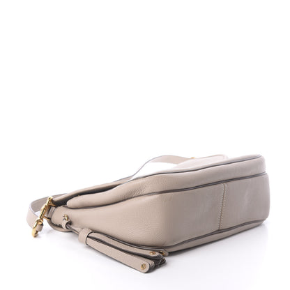 Marc Jacobs Calfskin Interlock Courier Messenger Taupe 4 of 9