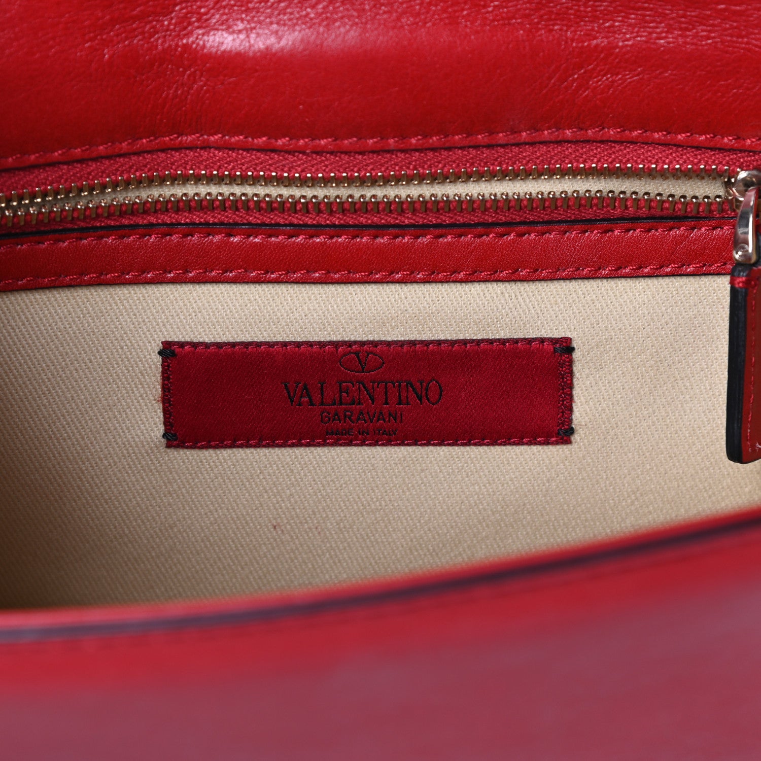 Valentino Garavani Vitello Small Glam Lock Rockstud Flap Red 6 of 10
