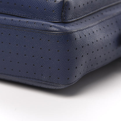 Burberry London Grainy Calfskin Perforated Small Shaldon Crossbody Lapis Blue 10 of 18