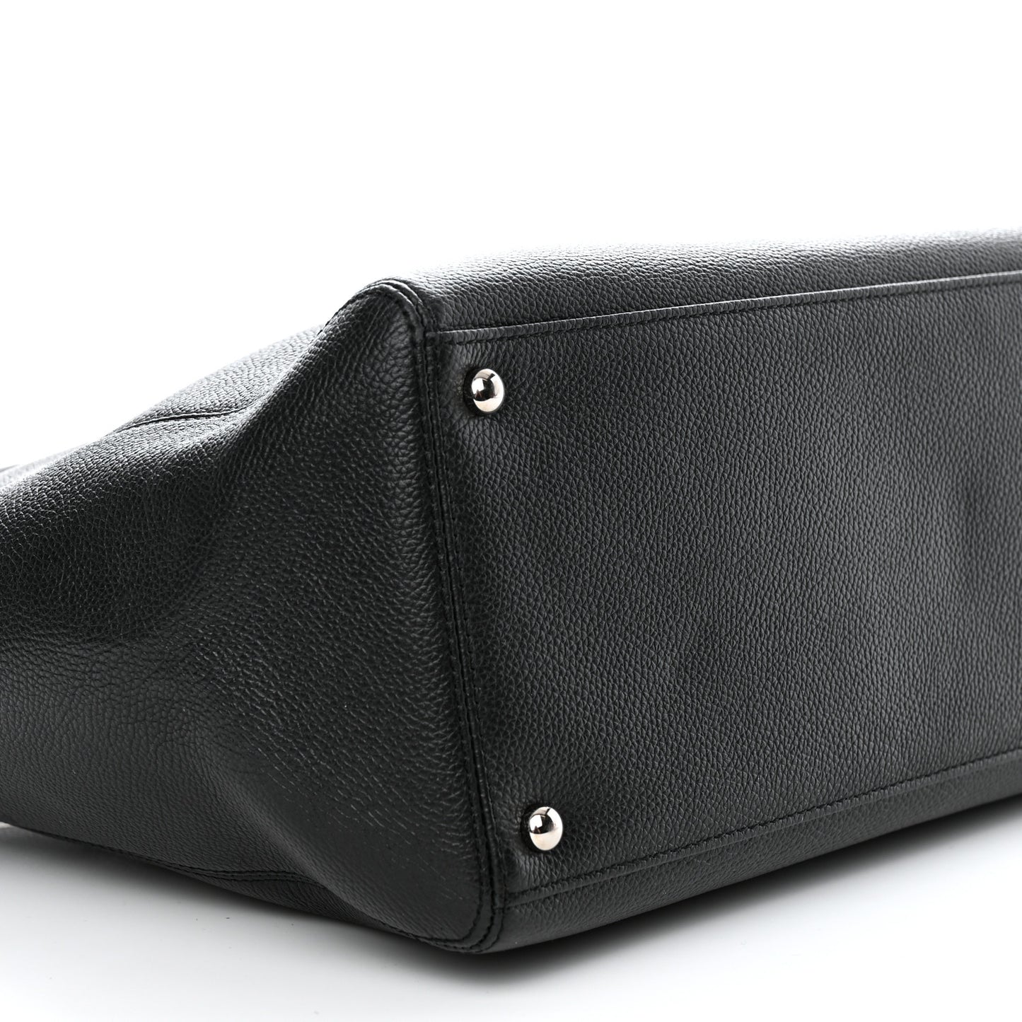 Calfskin Cerf Executive Shopper Tote Black