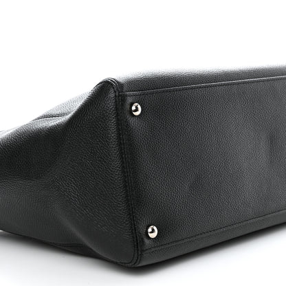 Chanel Calfskin Cerf Executive Shopper Tote Black 9 of 10