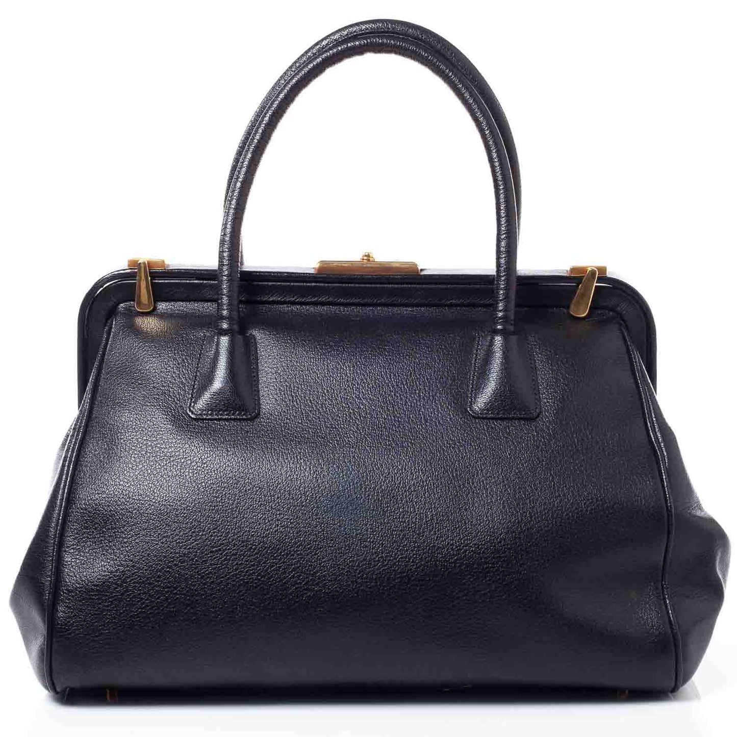 Goatskin Cerniera Doctor Bag Black
