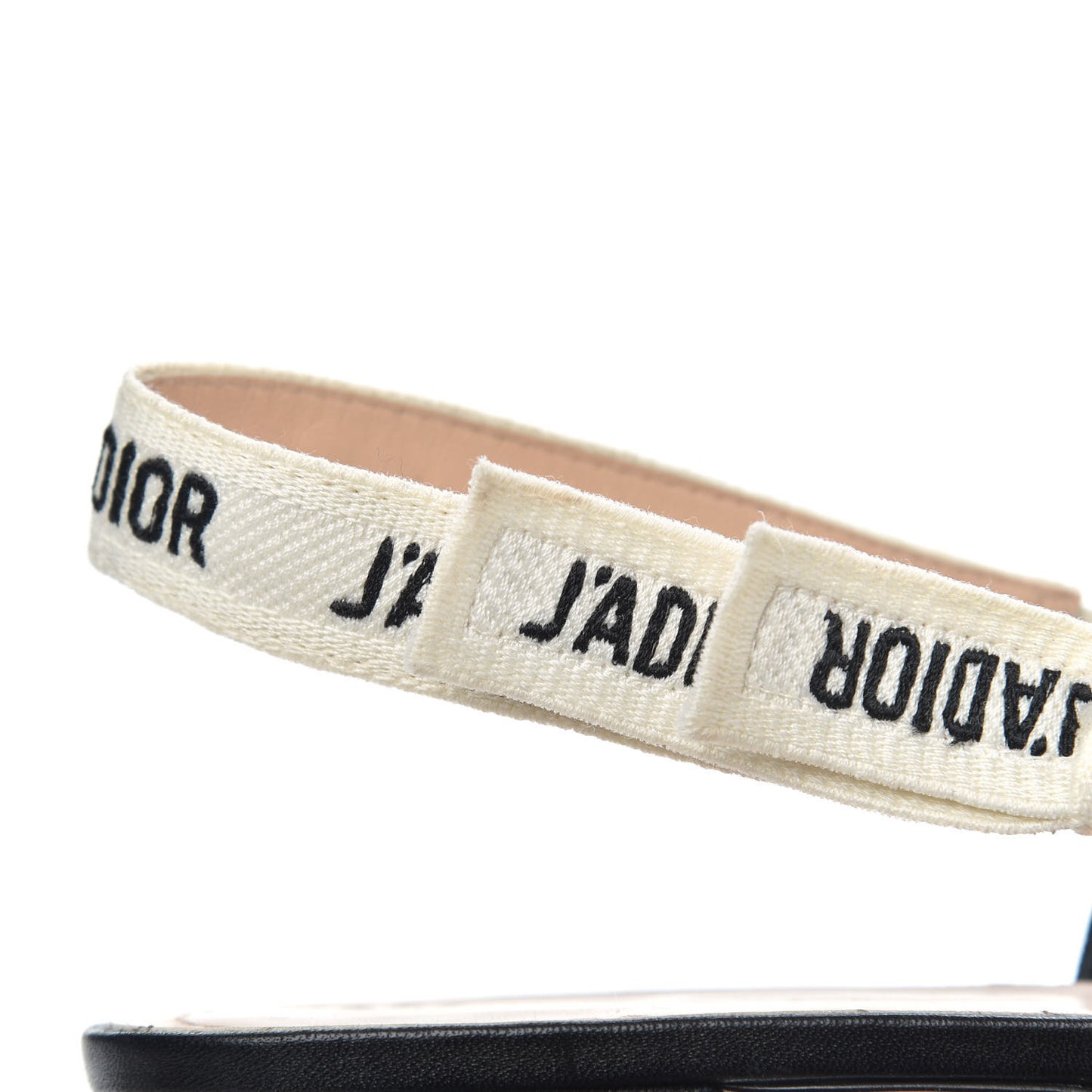 Technical Canvas Ribbon J'Adior Slingback Ballet Flats 37 Black