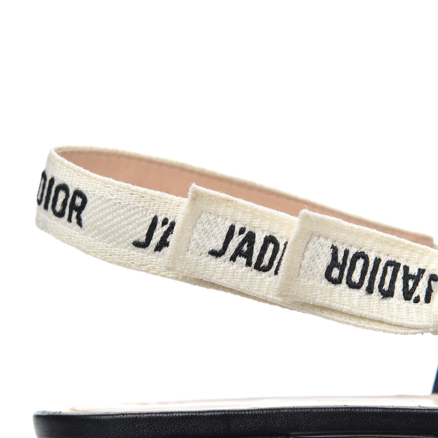 Christian Dior Technical Canvas Ribbon J'Adior Slingback Ballet Flats 37 Black 9 of 10