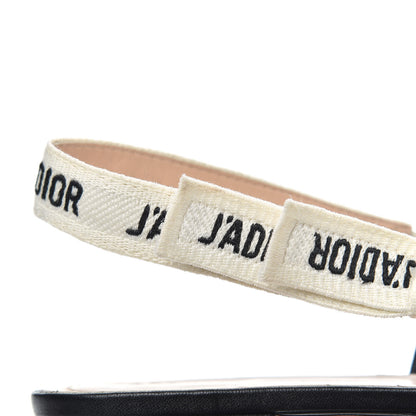 Christian Dior Technical Canvas Ribbon J'Adior Slingback Ballet Flats 37 Black 9 of 10