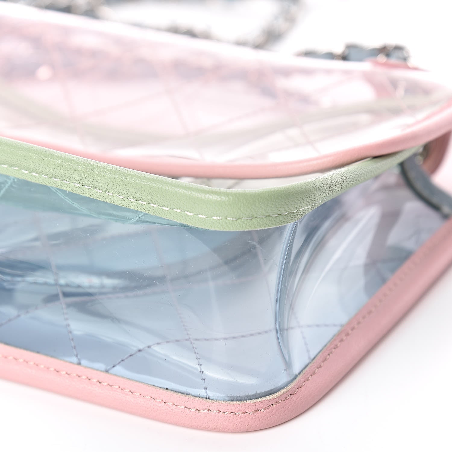 Chanel Lambskin PVC Quilted Medium Coco Splash Flap Blue Green 10 of 10