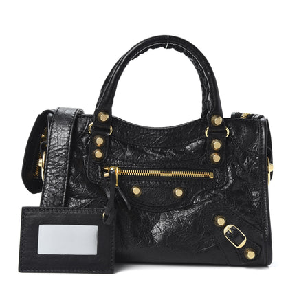 Balenciaga Agneau Giant 12 Gold Hardware Mini City Black 1 of 9