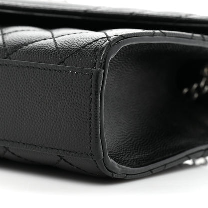 Saint Laurent Grain De Poudre Textured Mixed Matelasse Triquilt Small Monogram Satchel Black 7 of 13