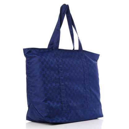 Gucci Nylon Monogram Large Tote Blue 3 of 8