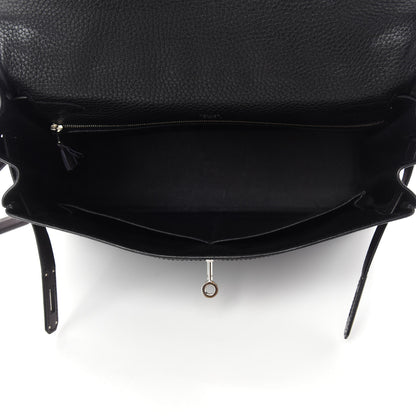Hermes Taurillon Clemence Swift Ghillies Kelly 32 Black 5 of 14