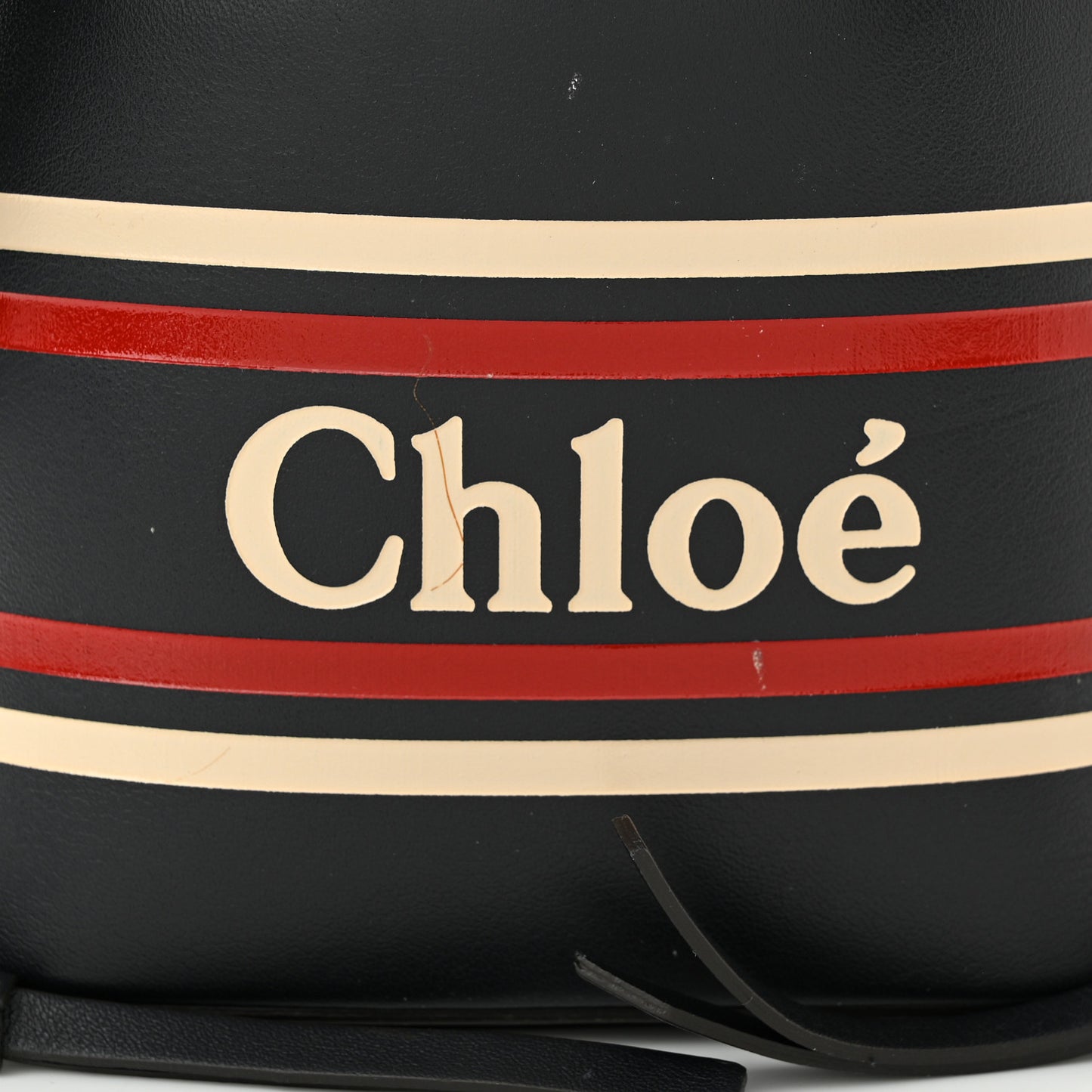 Smooth Calfskin Logo Mini Roy Bucket Bag Full Blue