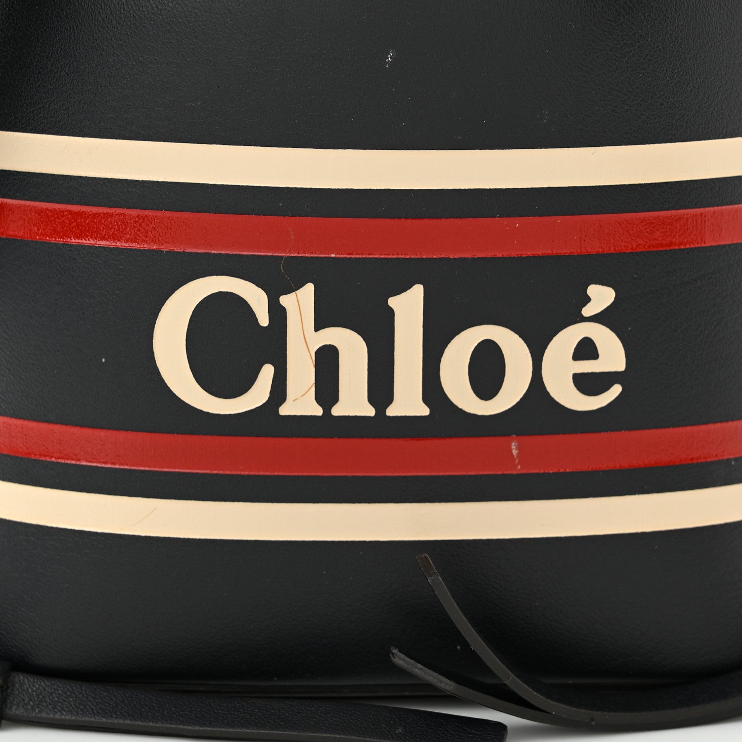 Chloe Smooth Calfskin Logo Mini Roy Bucket Bag Full Blue 10 of 10