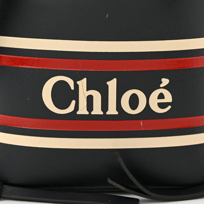Chloe Smooth Calfskin Logo Mini Roy Bucket Bag Full Blue 10 of 10