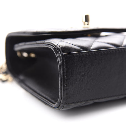 Chanel Lambskin Quilted Mini Trendy CC Chain Wallet Black 5 of 10