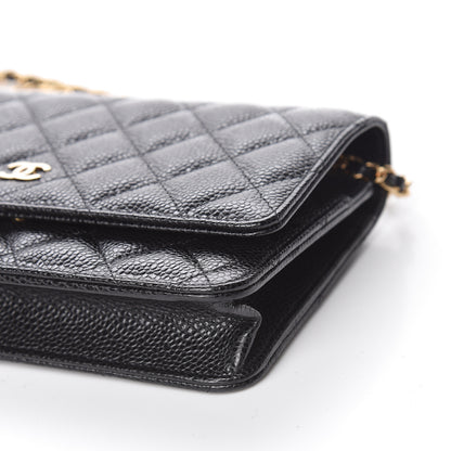 Chanel Caviar Quilted Wallet On Chain WOC Black 10 of 12