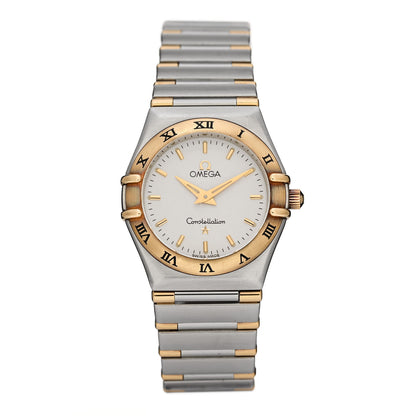 Omega Stainless Steel 18K Yellow Gold 22mm Constellation Quartz Watch White 1262.30.00 1 of 5