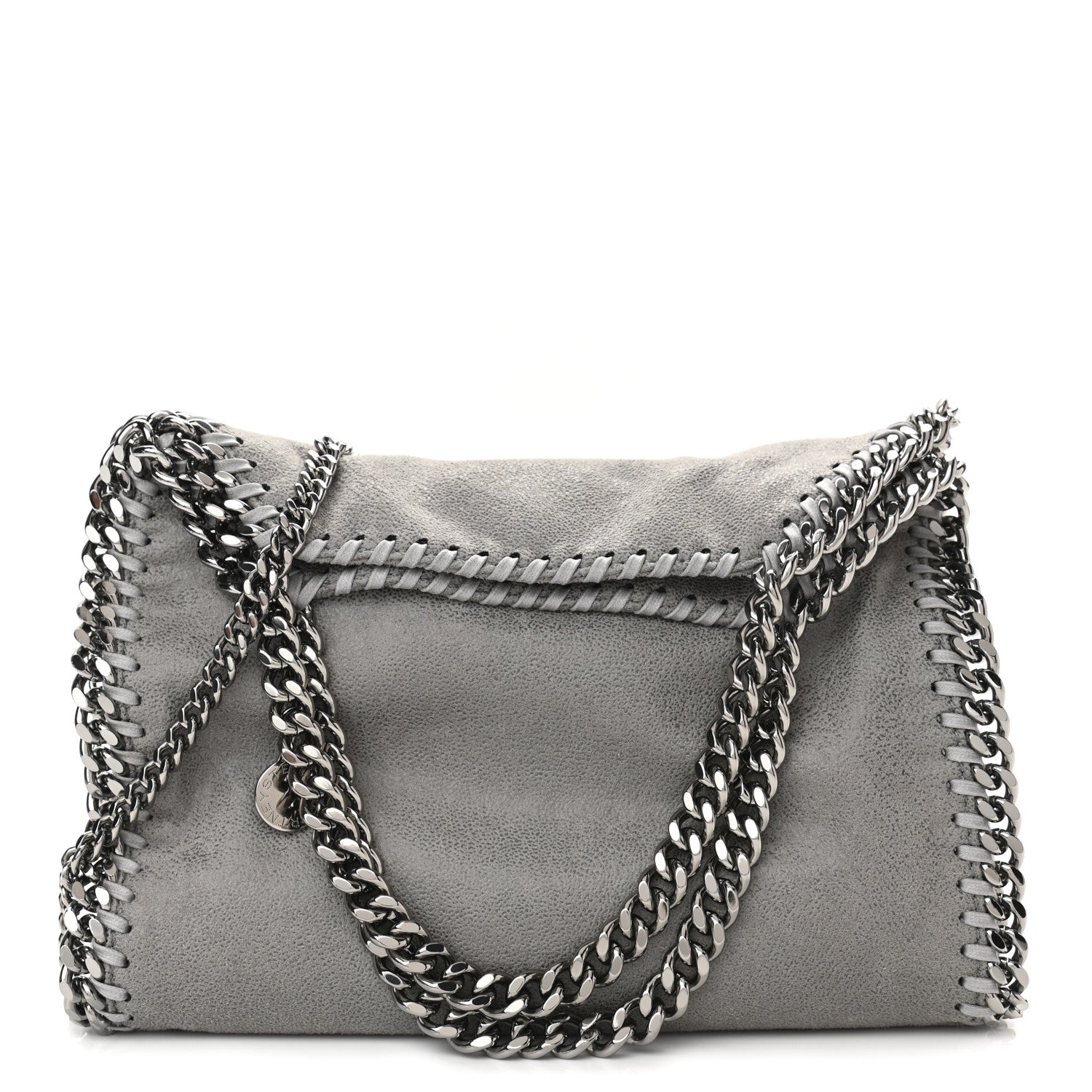 Stella McCartney Shaggy Deer Mini Falabella Fold Over Tote Light Grey 1 of 8