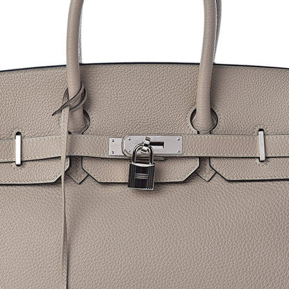 Hermes Taurillon Clemence Birkin 35 Gris Tourterelle 11 of 32