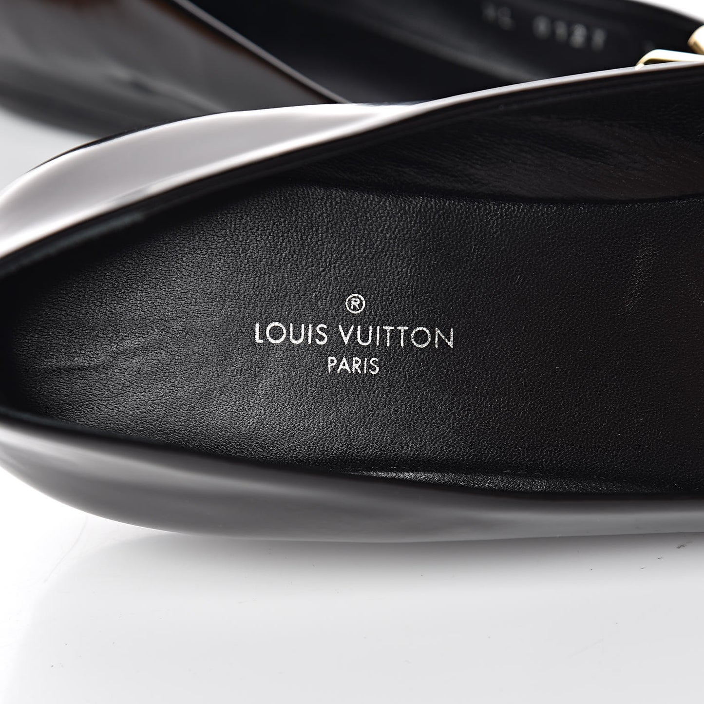 Glazed Calfskin Heartbreaker Ballerina Flats 37.5 Black