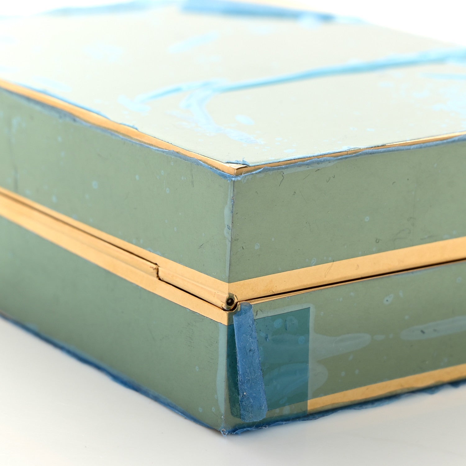 Saint Laurent Metal Tuxedo Box Clutch Gold 10 of 10